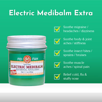 Electric Medibalm Extra 30g for Body Ache Pain Relief