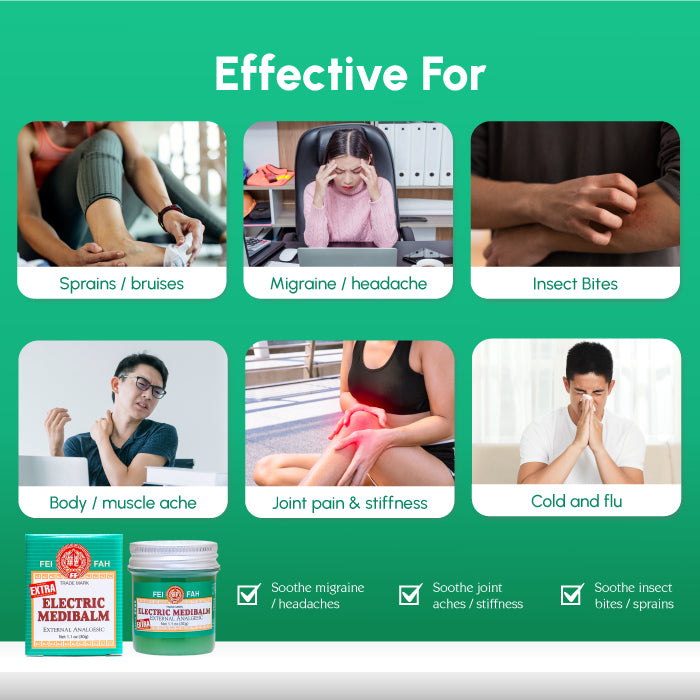 Electric Medibalm Extra 30g for Body Ache Pain Relief