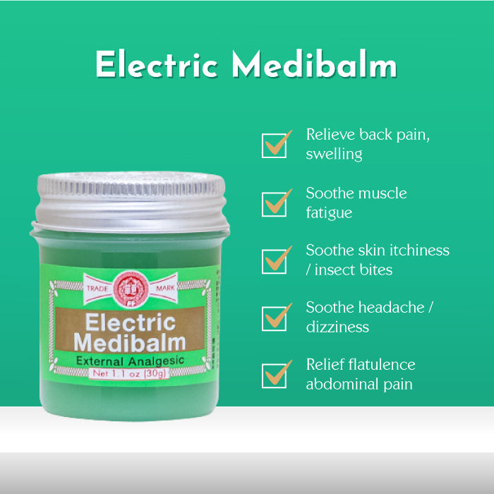 Electric Medibalm 19g x 6 (w Crocodile Oil) for Body Ache Pain Relief