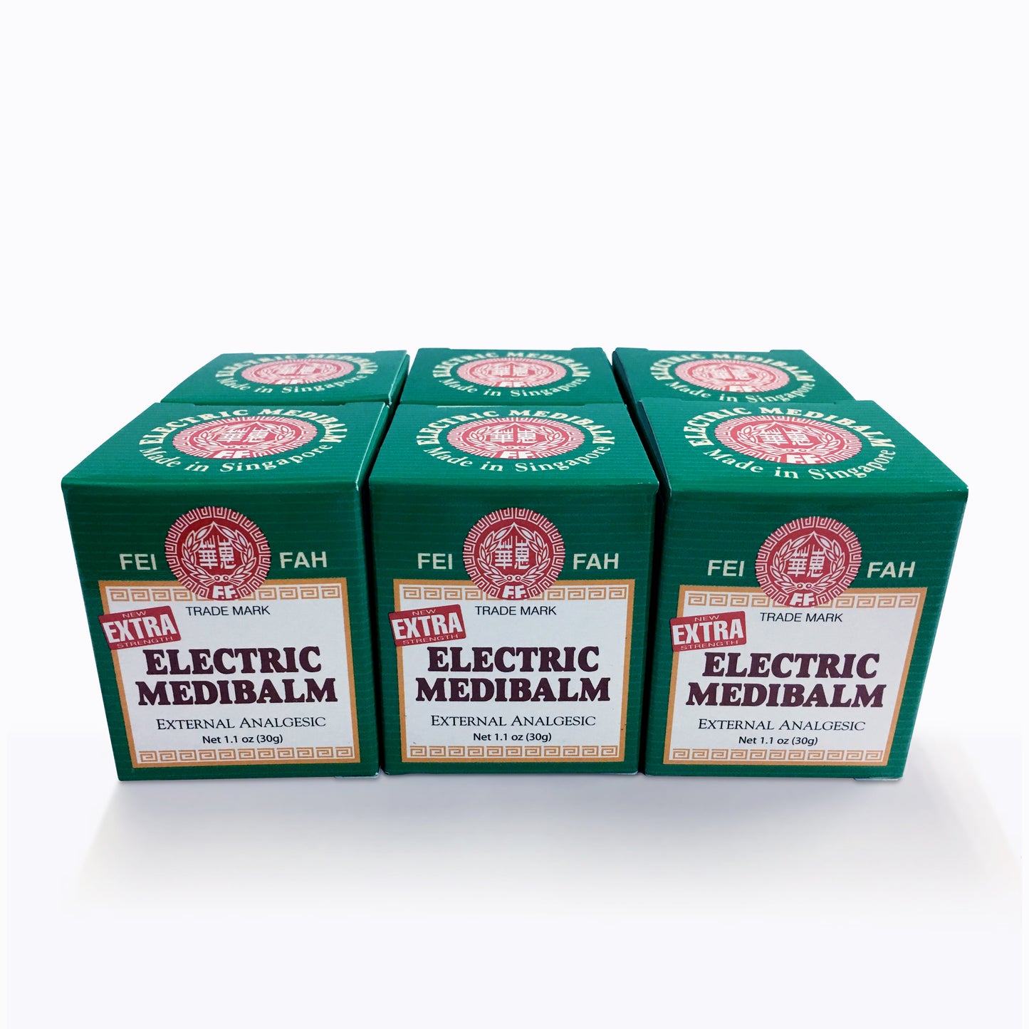 Fei Fah Electric Medibalm (Extra) 30g x 6 - FEI FAH MEDICAL MANUFACTURING PTE. LTD.